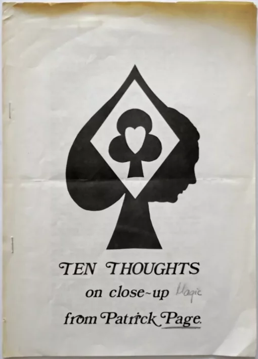 Ten Thoughts on Close-Up by Patrick Page.