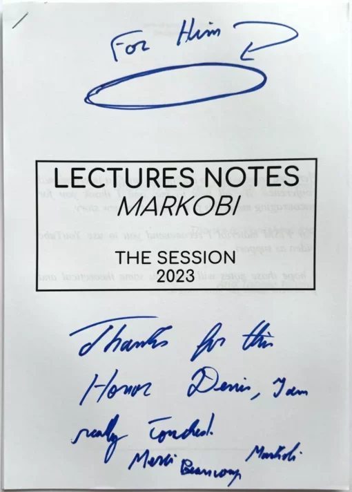 Lecture Notes The Session 2023 by Markobi.