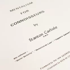 Mentalism For Connoisseurs by Stanton Carlisle