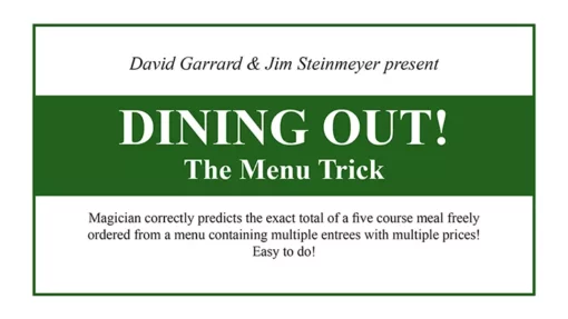 Dining Out! The Menu Trick by David Garrard and Jim Steinmeyer