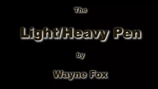 Light and Heavy Pen by Wayne Fox.