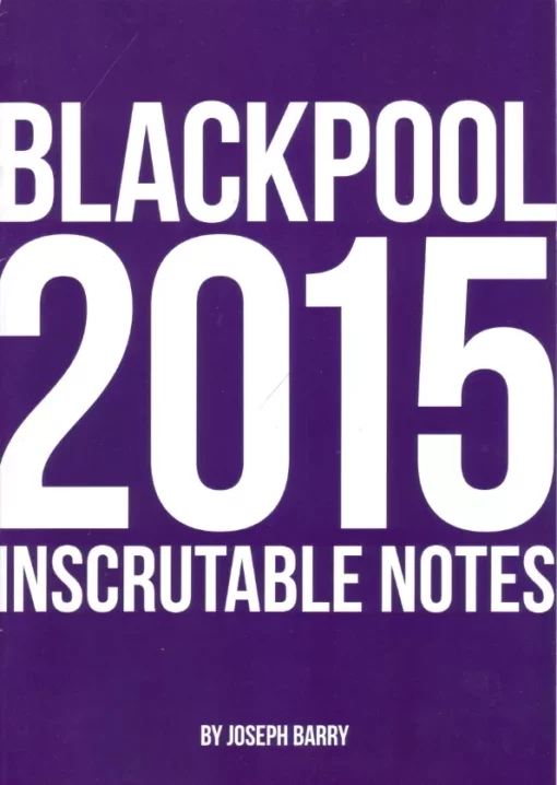 Blackpool Lecture Notes 2015 by Joe Barry