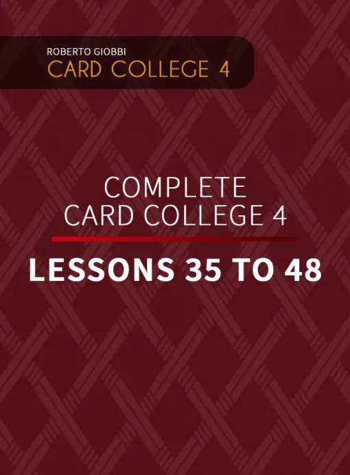 Roberto Giobbi - The Complete Card College 4 – Personal Instruction