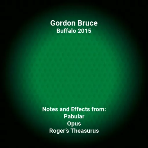 Gordon Bruce Lecture Notes – Buffalo 2015.