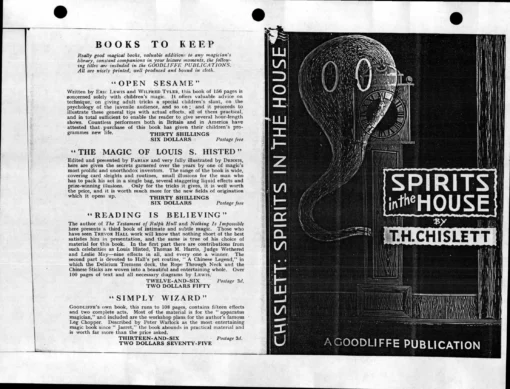 Spirits in the House by T. H. Chislett ( Instant Download )