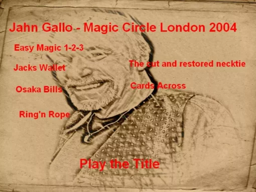 Lecturing at the Magic Circle London by Jahn Gallo.