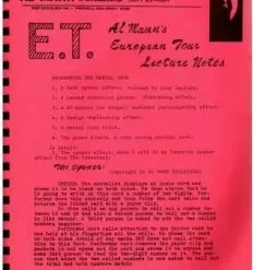 Europe Lecture Notes 1984 by Al Mann