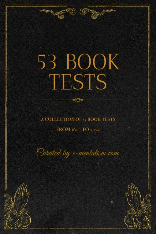 53 Book Tests by E-Mentalism ( Instant Download )