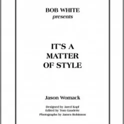 Bob White - It's a Matter of Style ( Instant Download )