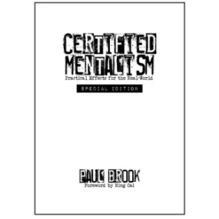 [Ebook|Mentalism & Hypnosis] Paul Brook – Certified Mentalism Special Edition ( Instant Download )