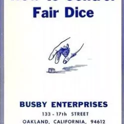 Jeff Busby - How To Control Fair Dice ( Instant Download )