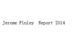 Special Report 2014 by Jerome Finley.