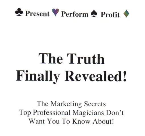 The Truth Finally Revealed! by Eric Anderson ( Instant Download )