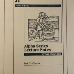 Alpha Series Lecture Notes (Set 2 - Cards) by Ian Rowland ( Instant Download )