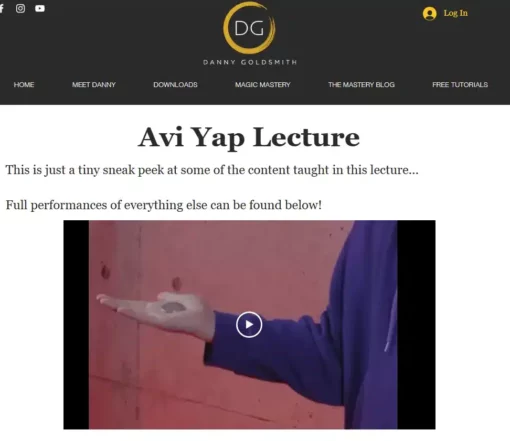 Avi Yap Lecture presented by Danny Goldsmith ( Instant Download )