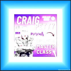 Cover image for Craig Petty Magic Business Masterclass lectures showing Craig Petty with magic props, symbolizing professional strategies and routines for magicians.